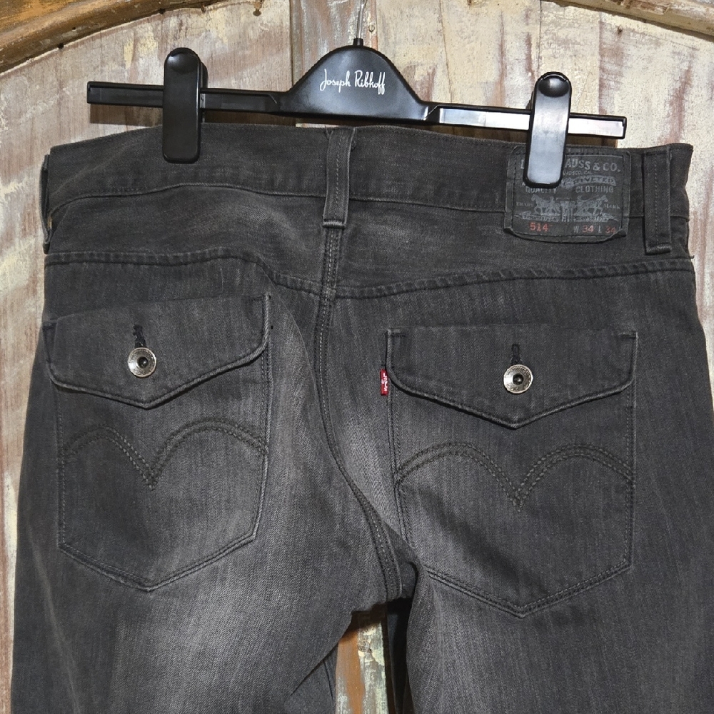 Levi's Men's Dark Gray Slim Straight Jeans